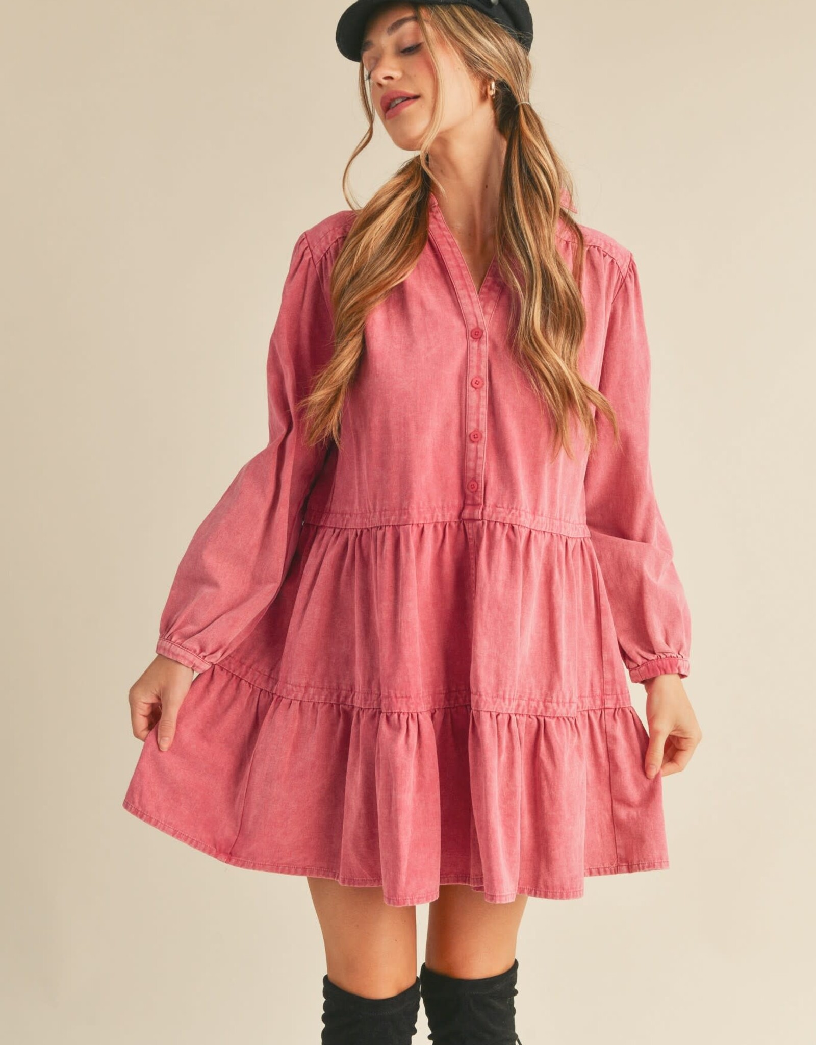 Jessie Dress in Magenta