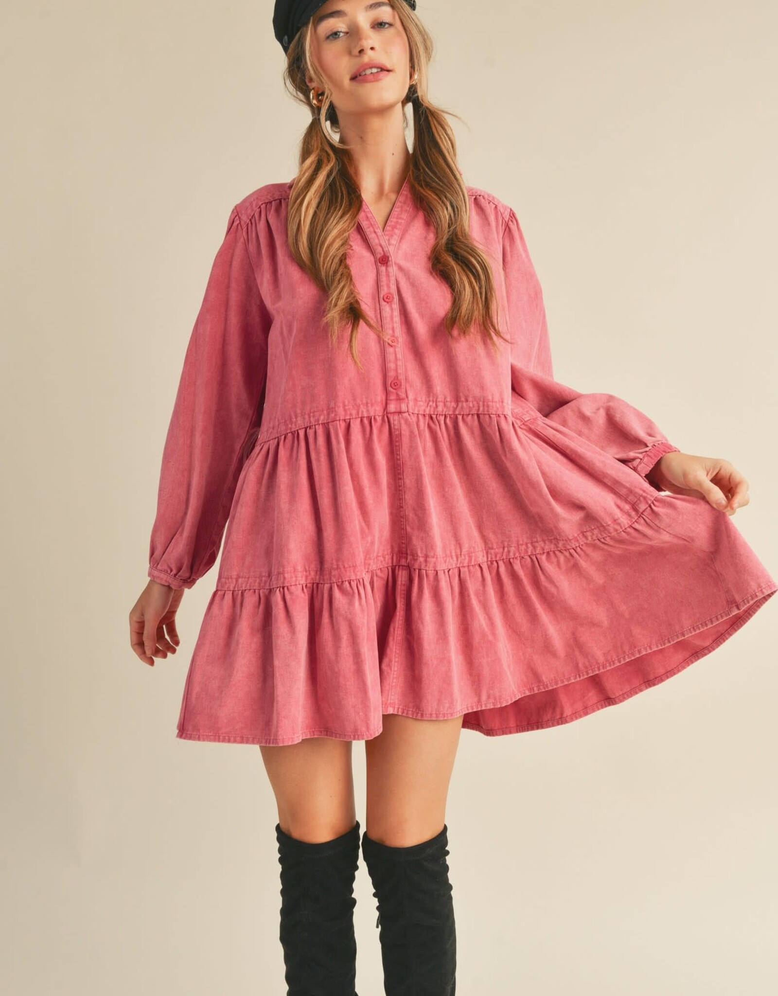 Jessie Dress in Magenta