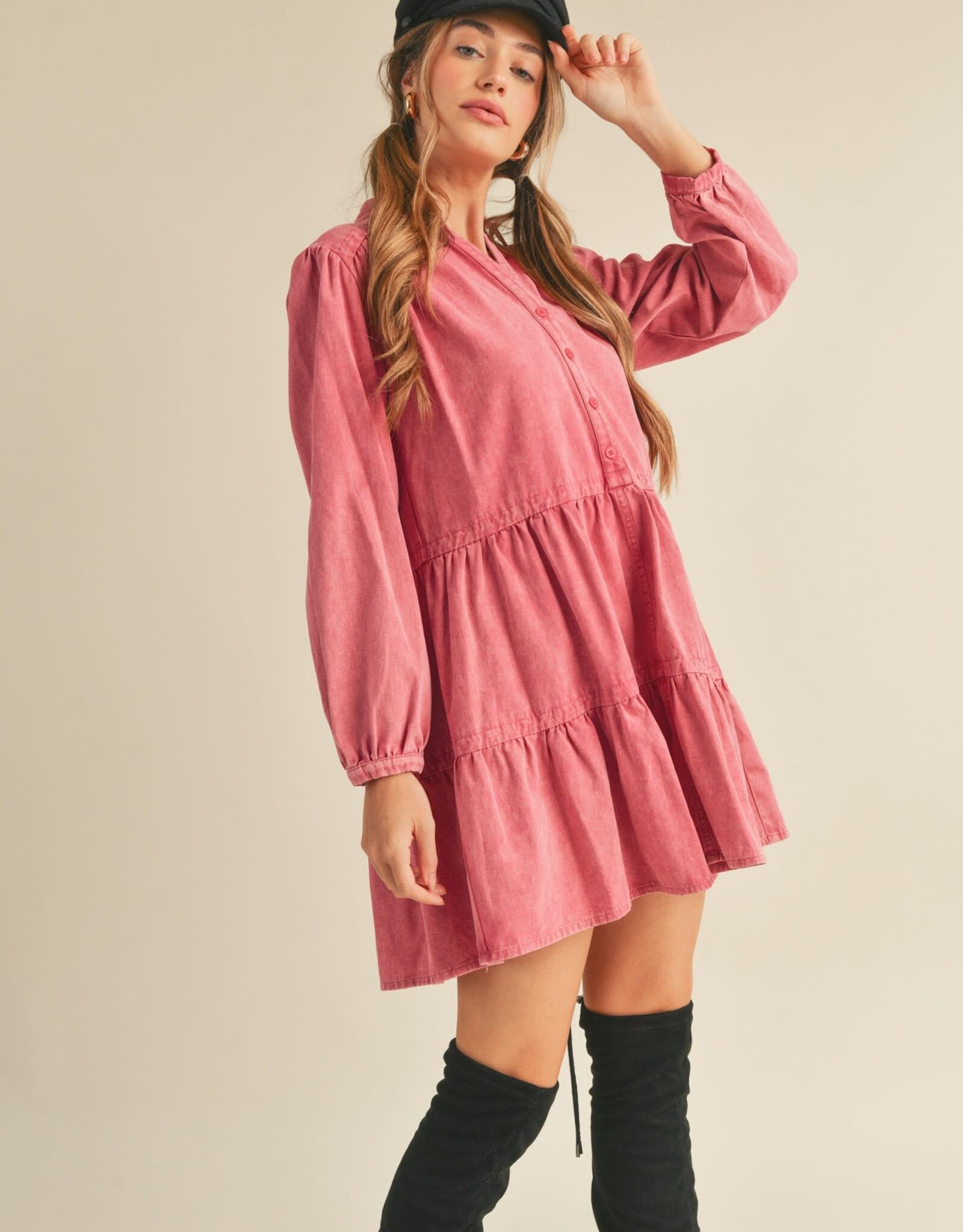 Jessie Dress in Magenta