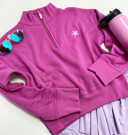 Iscream Star Pretty Pink 1/4 Zip Sweatshirt