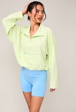 Willow Fleece Pullover in Lime