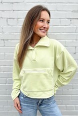 Willow Fleece Pullover in Lime