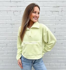 Willow Fleece Pullover in Lime