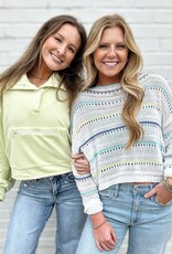 Willow Fleece Pullover in Lime