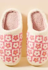 Flower Colorblock Pink Slipper