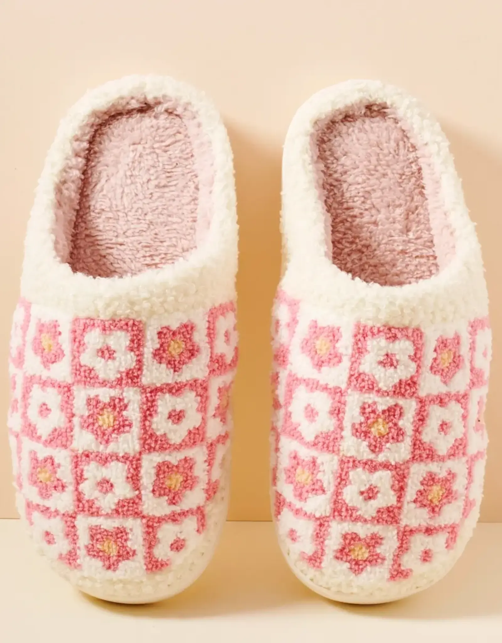 Flower Colorblock Pink Slipper