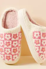 Flower Colorblock Pink Slipper