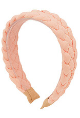 Wide Braid Headband in Peach