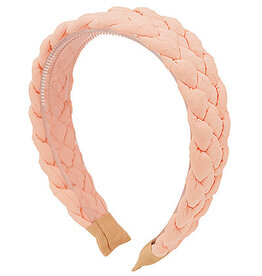 Wide Braid Headband in Peach