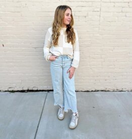 KanCan High Rise Wide Leg Jean in Light Wash