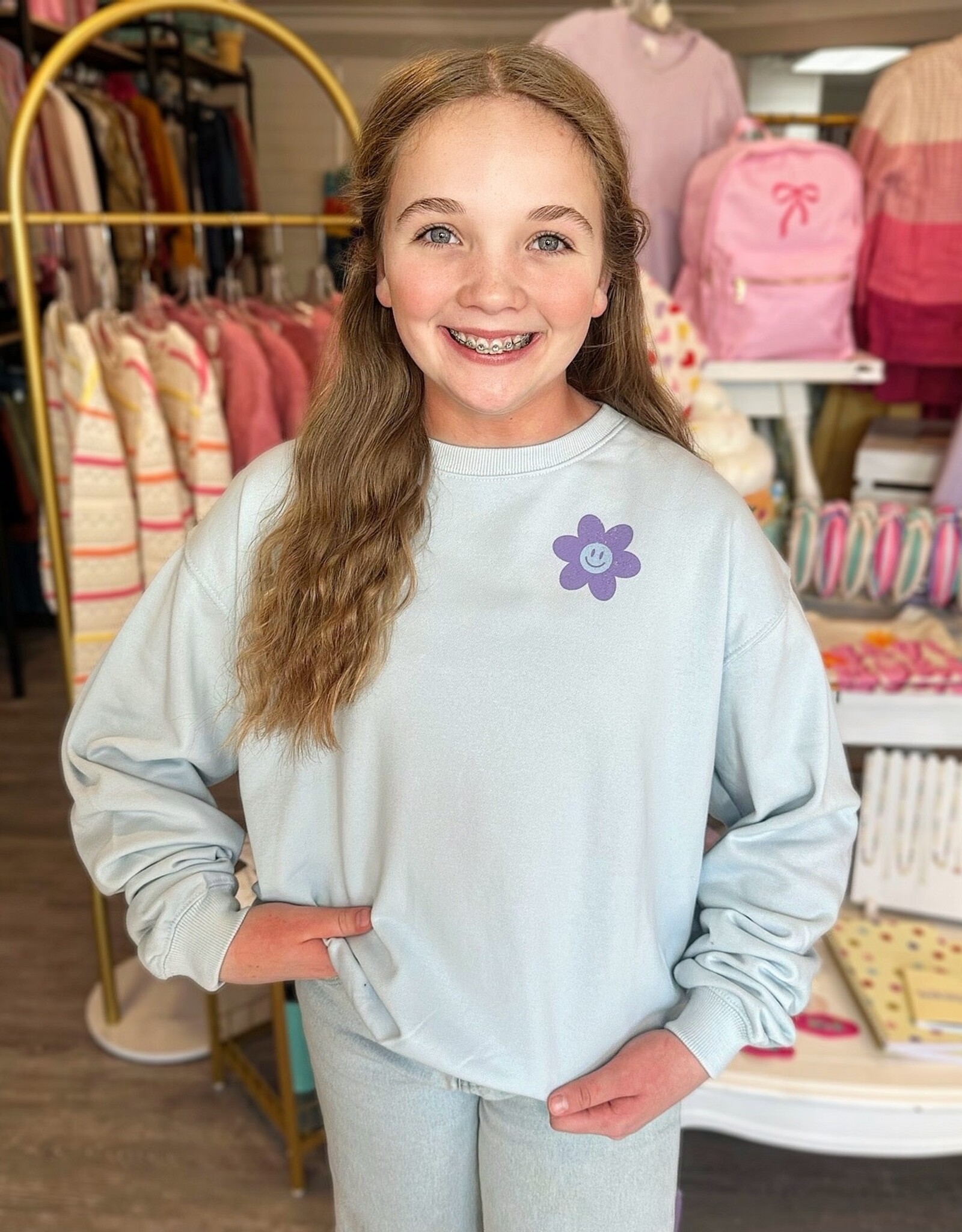 Doing My Best Cloud Blue Crewneck