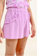 Mini Molly By Molly Bracken Cotton Ruffle Short in Lavender