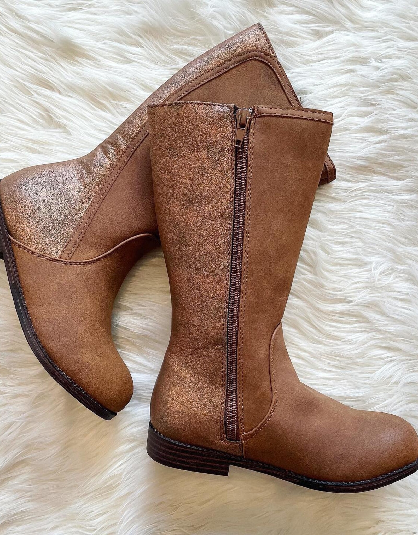 Mia Kids Stefni Boot in Cognac