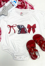 Alabama Croquette Bow Graphic Bubble in White
