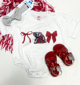 Alabama Croquette Bow Graphic Bubble in White