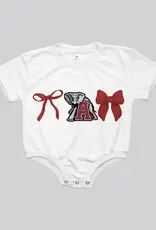 Alabama Croquette Bow Graphic Bubble in White