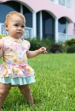 Be Girl Clothing Muffin Ruffle Romper Set in Flower Power