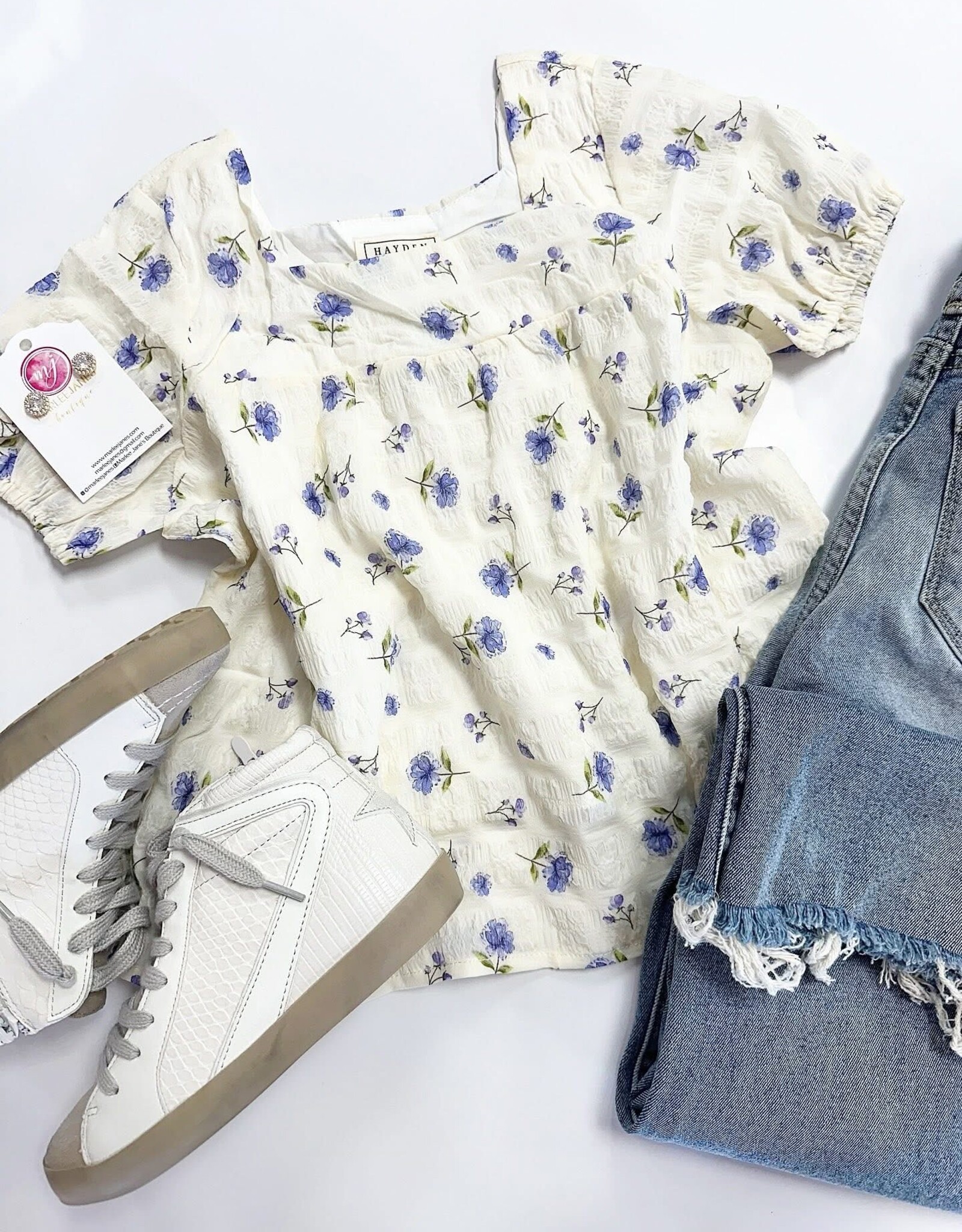 Hayden Logan Top in Lavender Floral