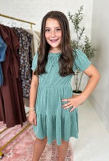 Heart and Arrow Jamie Corded Dress in Mint