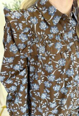 &merci Ruffle Trim Button Down Mini Dress