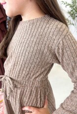 Heart and Arrow Ella Longsleeve Dress in Brown