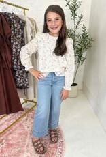 Heart and Arrow Ella Top in Cream Floral