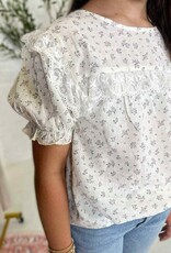 Heart and Arrow Jenna Top in Cream Floral