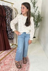 KanCan High Rise Cropped Wide Leg Jeans with Slant Pockets