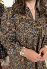 So Me Madison Dress in Corduroy Brown Floral