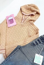 Heart and Arrow Kendra Hooded Sweater in Coral