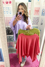 J.NNA Loose Fit Dolman Three Quarter Sleeve Top