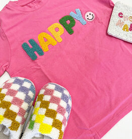 Happy Tee in Pink