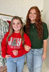 colorbear Christmas Joy To The World Kids Graphic Sweatshirt