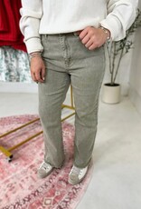 zenana High Rise Denim Crop Jean in Olive Green