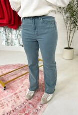 zenana High Rise Denim Crop Jean in Teal