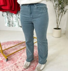 zenana High Rise Denim Crop Jean in Teal