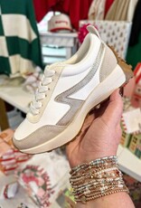 Mia Kids Samyra Sneaker in White/Taupe