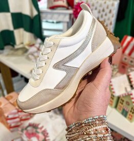 Mia Kids Samyra Sneaker in White/Taupe