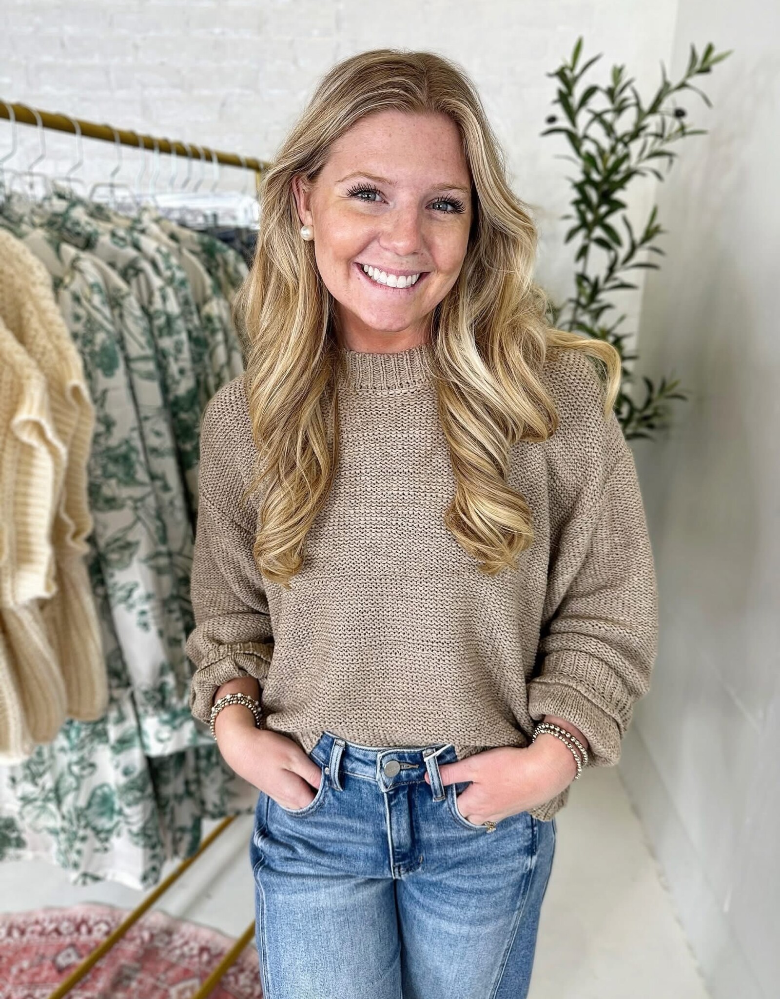 zenana Annie Sweater in Mocha