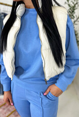 zenana Preston Jogger Set in Blue