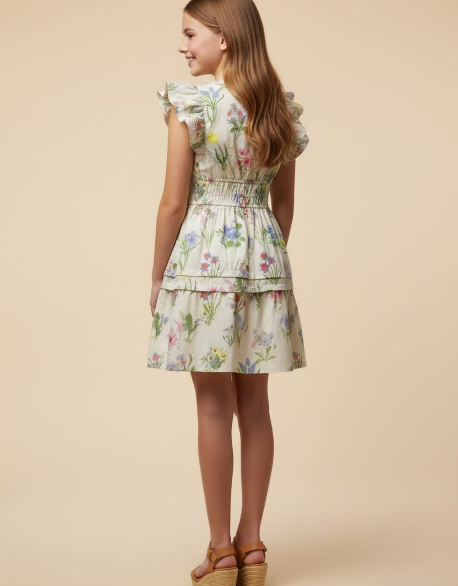 Hayden Cassie Dress in Cream Floral