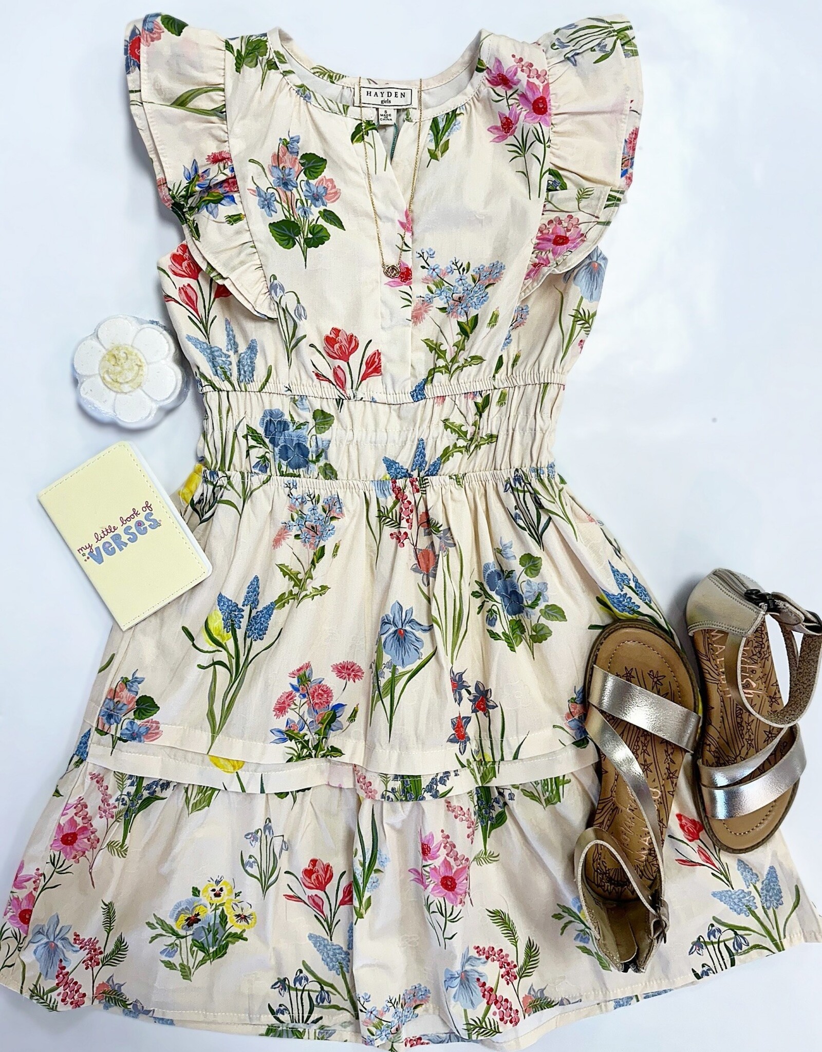Hayden Cassie Dress in Cream Floral