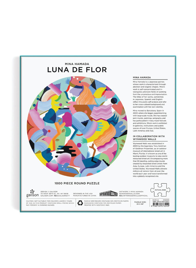 Mina Hamada LUNA DE FLOR 1000 Piece Round Puzzle