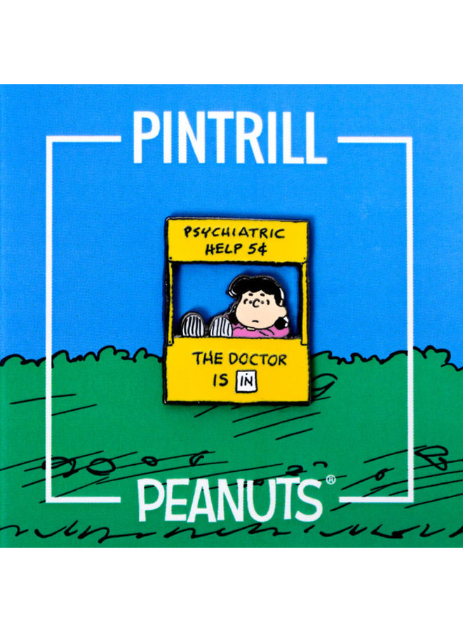 Peanuts Lucy Psychiatry Booth Pin