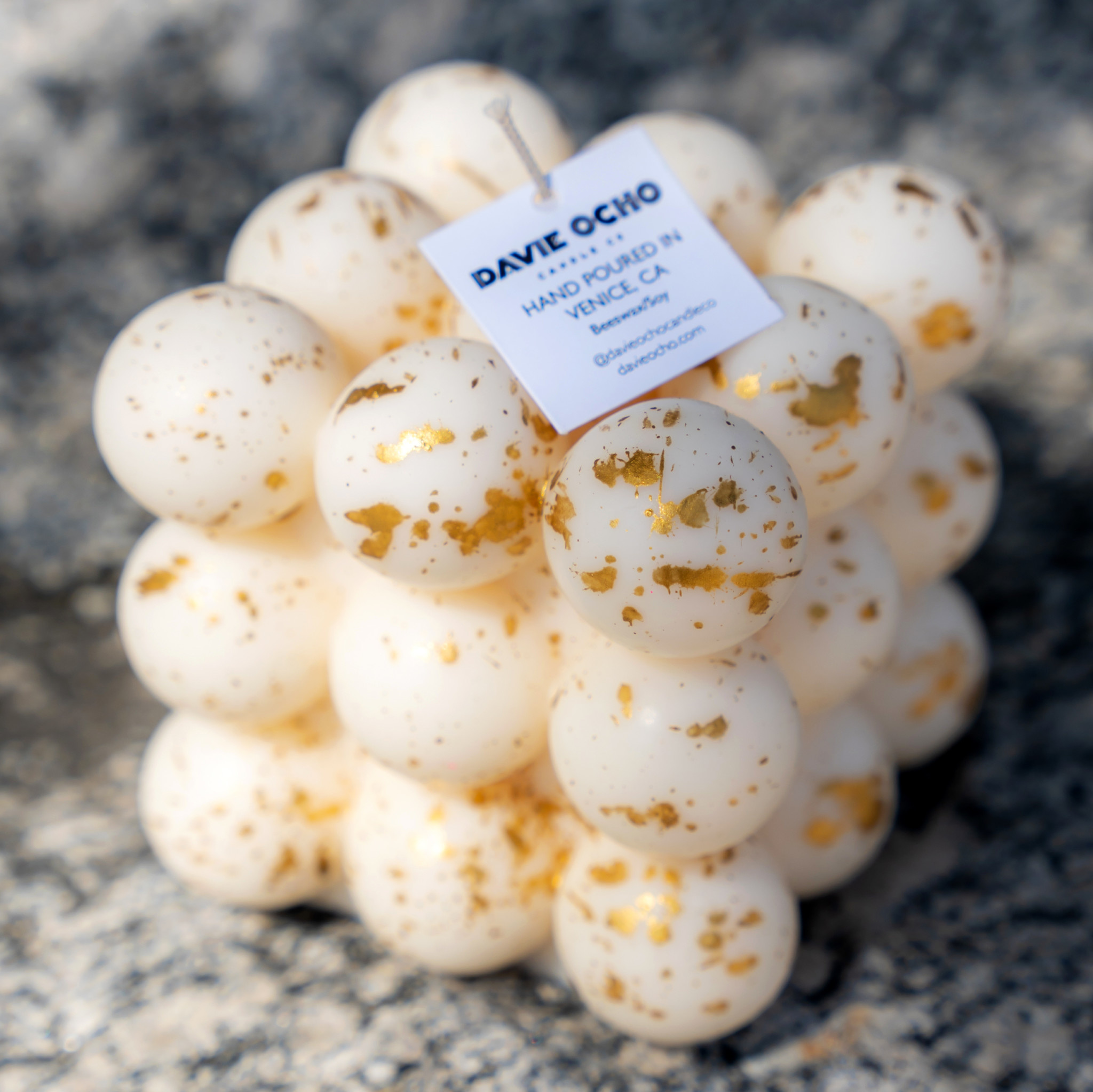 The Bold Gold Splattered Candle