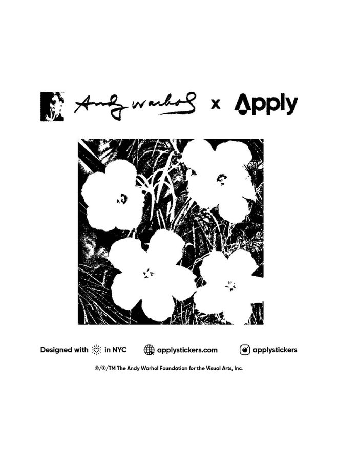 Apply Stickers - Flowers by Warhol  Sticker Sheet 5x5
