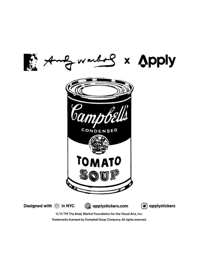 Apply Stickers - Campbell's Soup Cans by Warhol