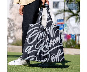 Gray Monogram Tote Bag