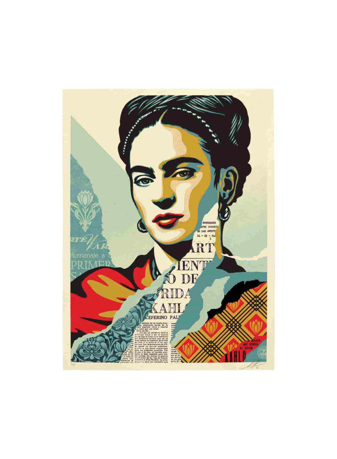 The Woman Who Defeated Pain (Frida Kahlo)  Lithograph