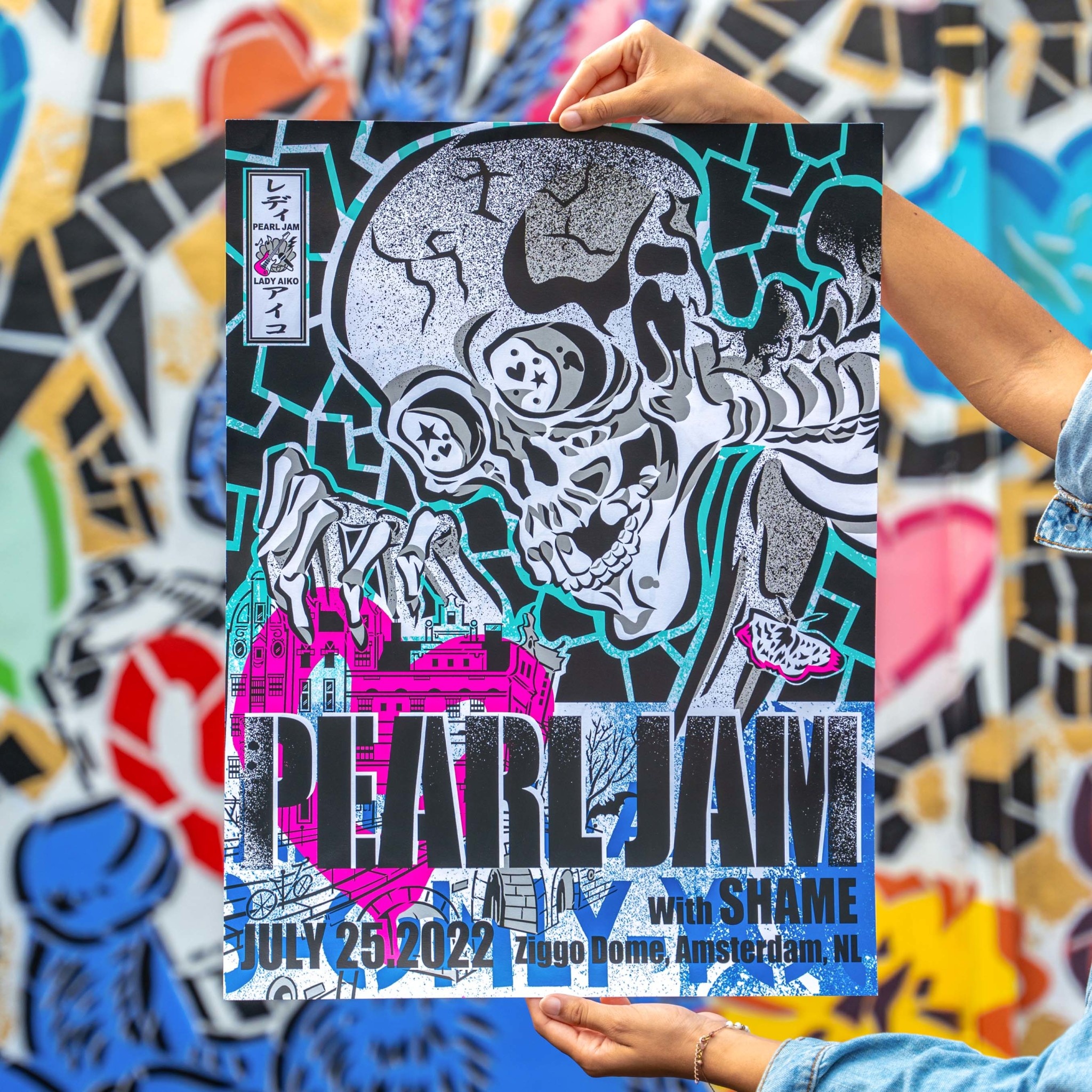 AIKO x Pearl Jam Poster PINK - The Wynwood Walls Shop